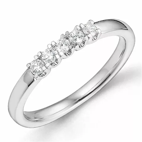 diamant alliancring i 14  karat vitguld 0,21 ct