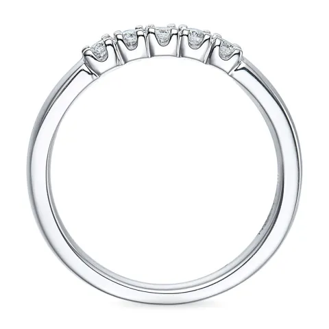 diamant alliancring i 14  karat vitguld 0,21 ct
