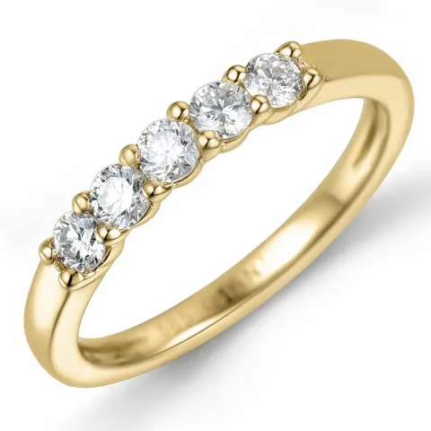 Diamant alliancring i 14  karat guld 0,33 ct