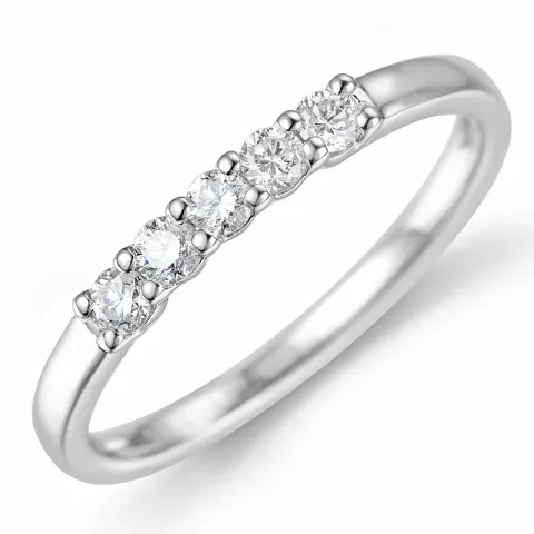Diamant alliancring i 14 karat vitguld 0,33 ct