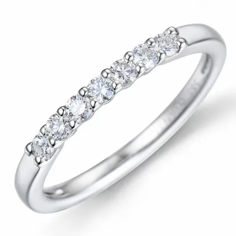 Diamant alliancring i 14 karat vitguld 0,26 ct