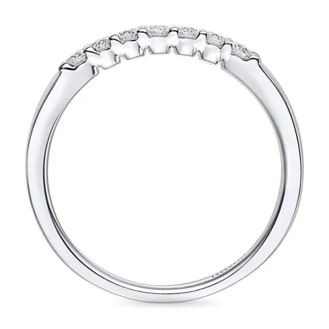 Diamant alliancring i 14 karat vitguld 0,26 ct
