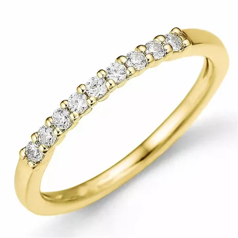 diamant alliancring i 14  karat guld 0,21 ct