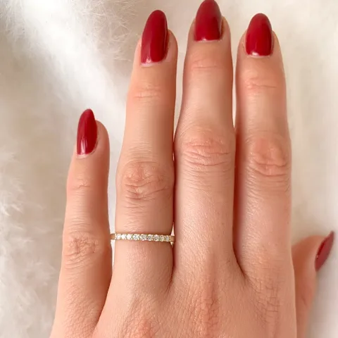 diamant alliancring i 14 karat guld 0,21 ct