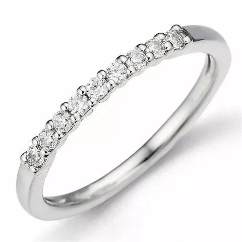 Diamant alliancring i 14 karat vitguld 0,22 ct