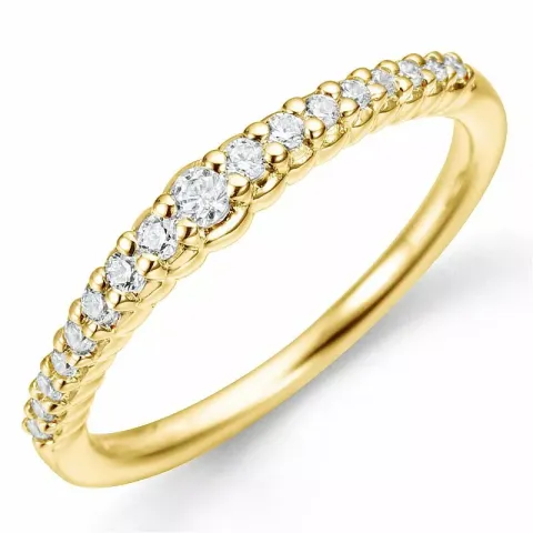 Diamant alliancring i 14  karat guld 0,19 ct