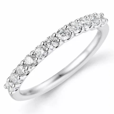Diamant alliancring i 14 karat vitguld 0,49 ct