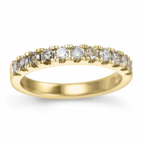 champagne diamant alliancring i 14 karat guld 0,50 ct