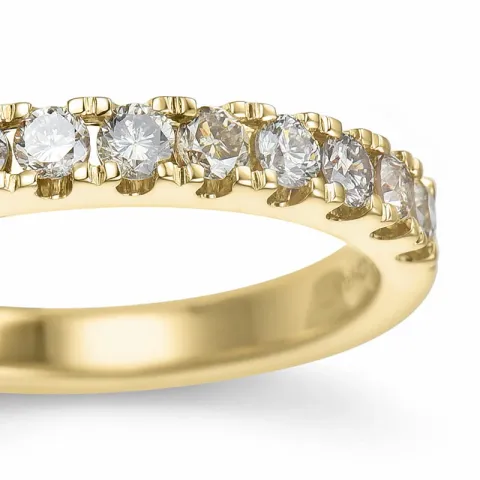champagne diamant alliancring i 14 karat guld 0,50 ct
