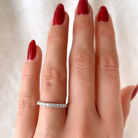 Diamant alliancring i 14  karat vitguld 0,38 ct