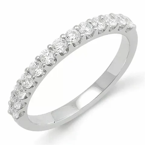 Diamant alliancring i 14 karat vitguld 0,49 ct