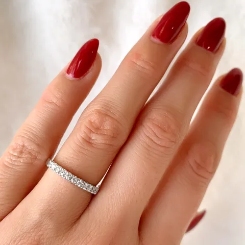 Diamant alliancring i 14  karat vitguld 0,26 ct