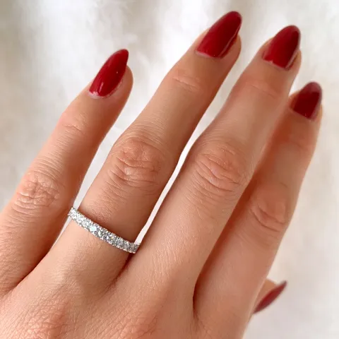 Diamant alliancring i 14 karat vitguld 0,40 ct