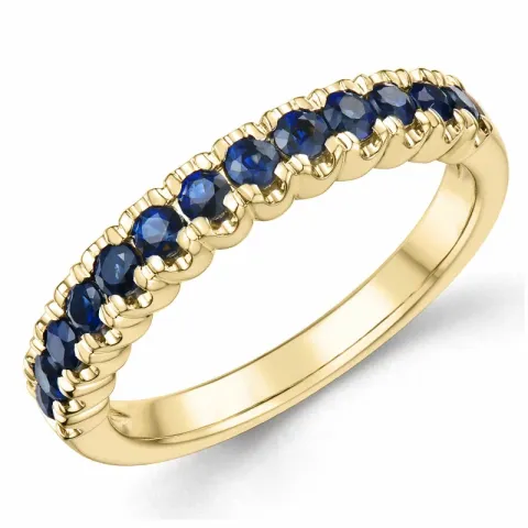 safir alliancring i 14 karat guld 0,70 ct