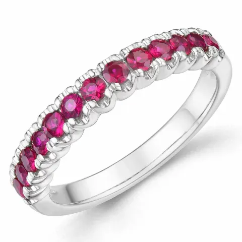 rubin alliancring i 14 karat vitguld 0,70 ct