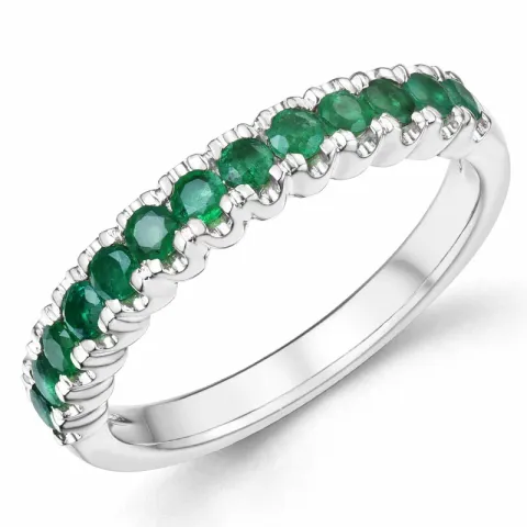 smaragd alliancring i 14 karat vitguld 0,59 ct