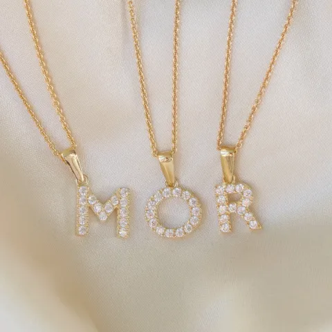 bokstav o hängen i 8 karat guld - My Letter