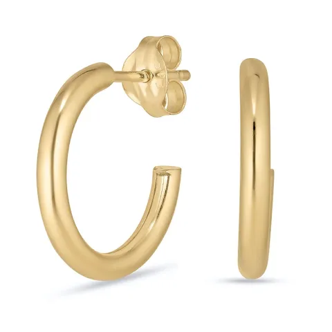 14 mm halvcreol i 8 karat guld