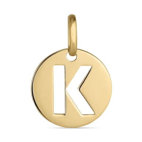 bokstav k hängen i 8 karat guld