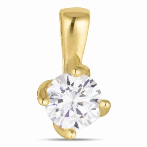 zirkon hängen i 8 karat guld - Gold Collection