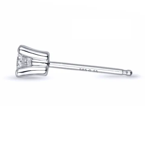 1 x 0,15 ct diamant solitäreörhängestift i 14 karat vitguld med diamant