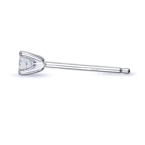 1 x 0,09 ct diamant solitäreörhängestift i 14 karat vitguld med diamant