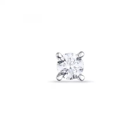 1 x 0,16 ct diamant solitäreörhängestift i 14 karat vitguld med diamant 