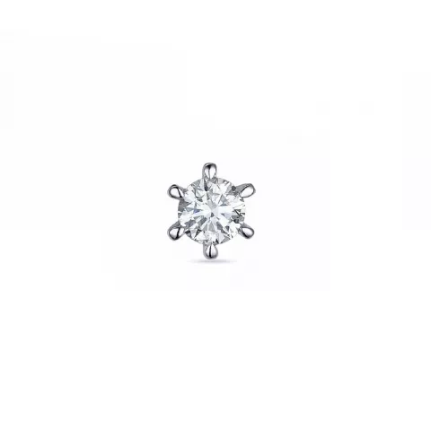 1 x 0,09 ct diamant solitäreörhängestift i 14 karat vitguld med diamant 