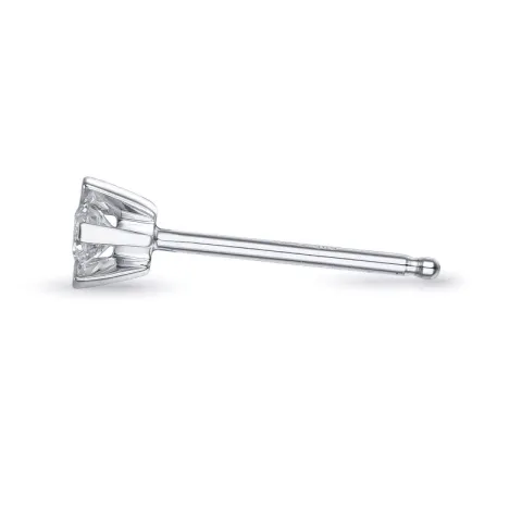 1 x 0,08 ct diamant solitäreörhängestift i 14 karat vitguld med diamant