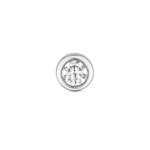 1 x 0,04 ct solitäreörhängestift i 14 karat vitguld med diamant