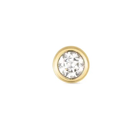 1 x 0,05 ct solitäreörhängestift i 14 karat guld med diamant