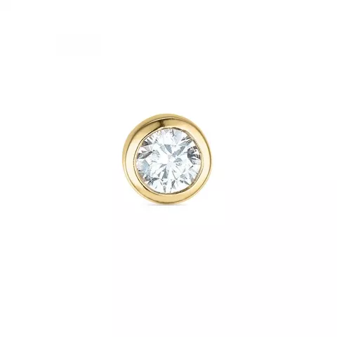 1 x 0,06 ct diamant solitäreörhängestift i 14 karat guld med diamant 