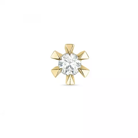 1 x 0,03 ct solitäreörhängestift i 14 karat guld med diamant 