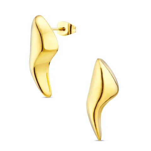 vattentät örhängen i förgyllt stål - OCEANA