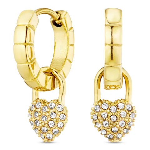 vattentät hjärta zirkon creol i förgyllt stål - OCEANA