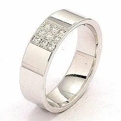 diamant vigselsring i 14  karat vitguld 0,149 ct