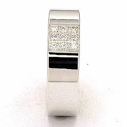 diamant vigselsring i 14  karat vitguld 0,149 ct