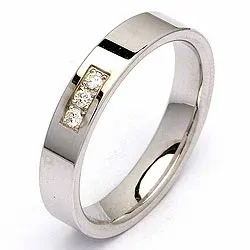 Vigselsring i silver 0,060 ct