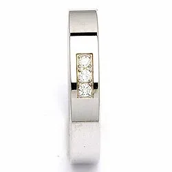 Vigselsring i silver 0,060 ct