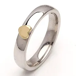 Vigselsring i silver och 14 karat guld