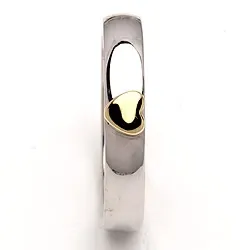 Vigselsring i silver och 14 karat guld