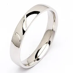 Vigselsring i 14  karat vitguld