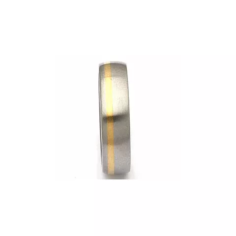 Vigselsring i 14  karat stål- och gul guld