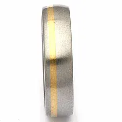 Vigselsring i 14  karat stål- och gul guld