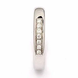 Vigselsring i 14  karat vitguld 0,116 ct