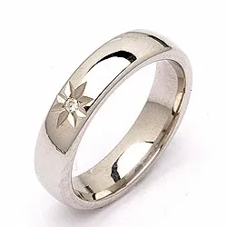 Vigselsring i silver 0,020 ct