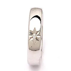 Vigselsring i silver 0,020 ct