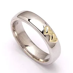 Vigselsring i silver och vanl. guld