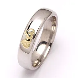 Vigselsring i silver och vanl. guld