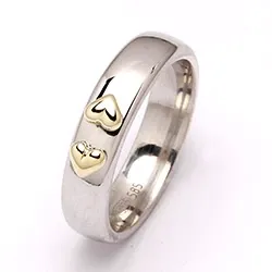 Vigselsring i silver och vanl. guld